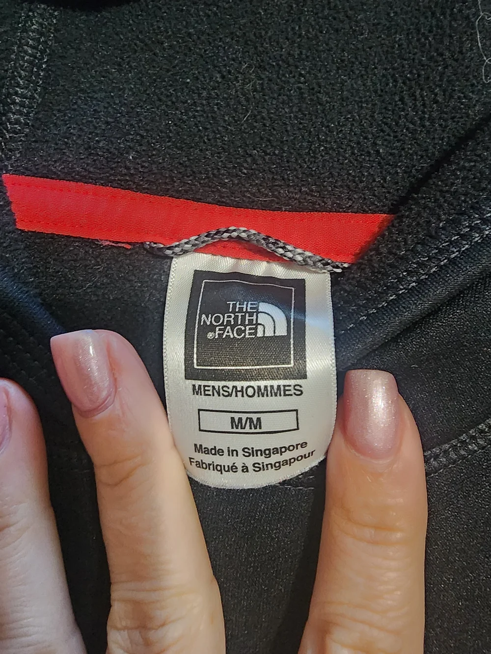 The North Face Black Hoodie with Red Logo